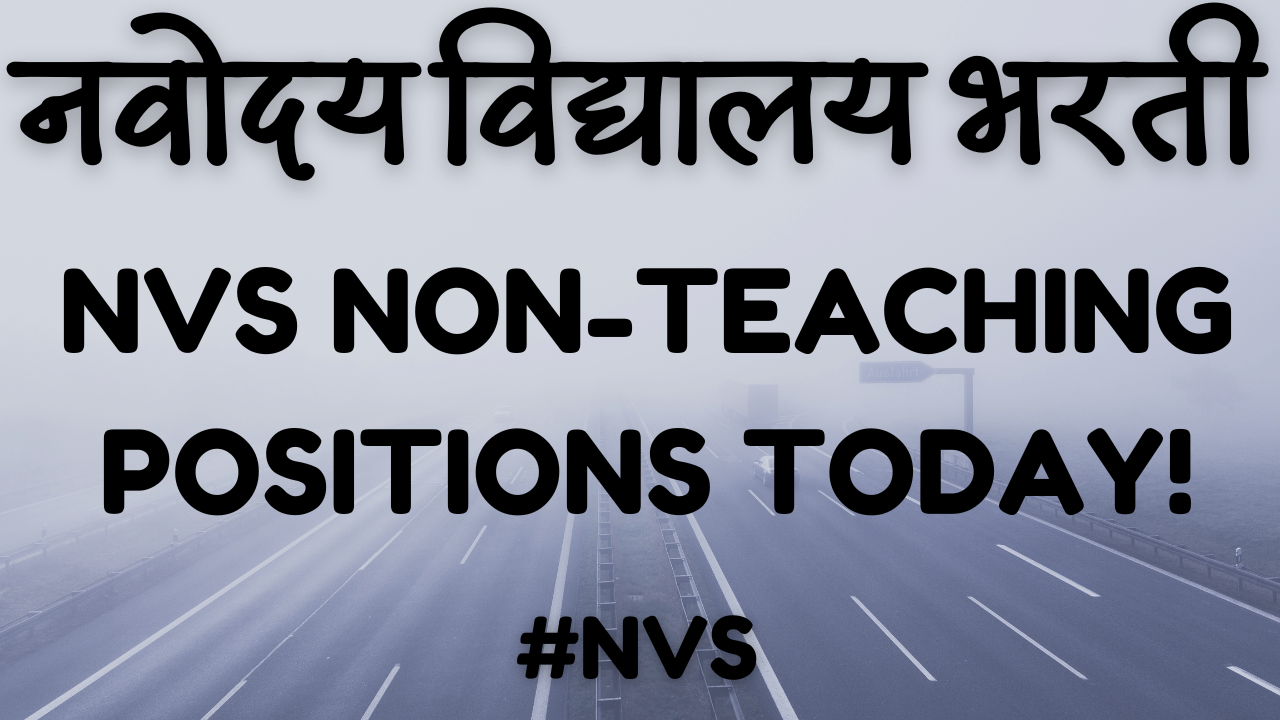 NVS Non-Teaching Positions Today!